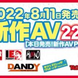 【8/11発売！新作AV チェック！！Part2】ナチュラルハイ／アイエナジー／ヒビノ／DANDY／サディスティックヴィレッジ【22タイトル】